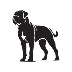 Versatile Cane Corso silhouette ideal for designers and pet lovers - Cane Corso illustration - minimal Cane Corso vector - dog silhouette
