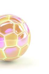 Obraz premium Abstract iridescent soccer ball