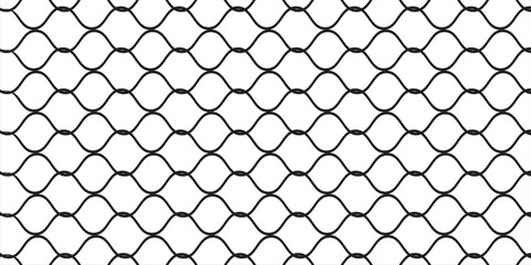 Fototapeta premium Net pattern. Rope net vector silhouette. Soccer, volleyball, tennis and tennis net pattern.