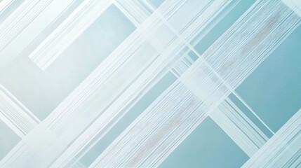 Obraz premium Abstract White Lines Intersect On A Light Blue Background