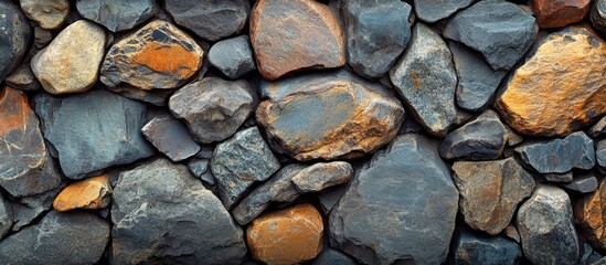 Fototapeta premium Textured grey and brown sandstone background featuring a natural rock pattern ideal for design and architectural applications