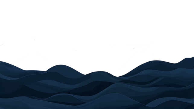 A flat vector graphic of white water ripples isolated on white background PNG.AI GENERATED