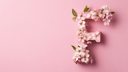 Obraz premium Serene Spring Equinox Aesthetics Blossoming Floral Typography on Pastel Canvas - Seasonal Branding and Mothers Day Marketing for Creative Design Industries