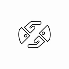 Money exchange transfer icon vector sign