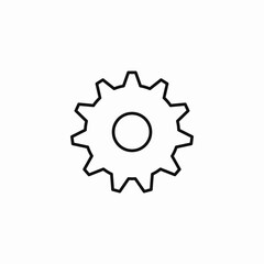 Settings gear configuration icon vector sign