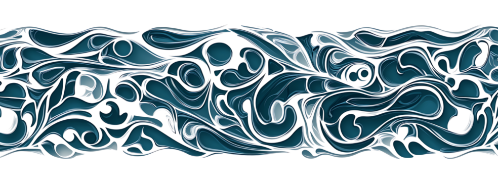 A flat vector graphic of white water ripples isolated on white background PNG.AI GENERATED