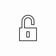 Security unlock access icon vector sign