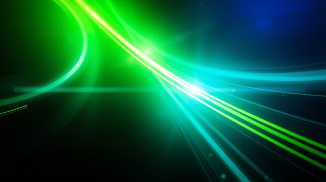 Futuristic Neon Light Waves in Motion - Powered by Adobe