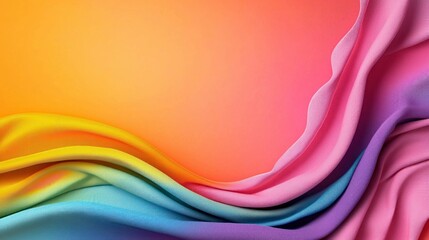 Rainbow Fabric Wave Abstract Background