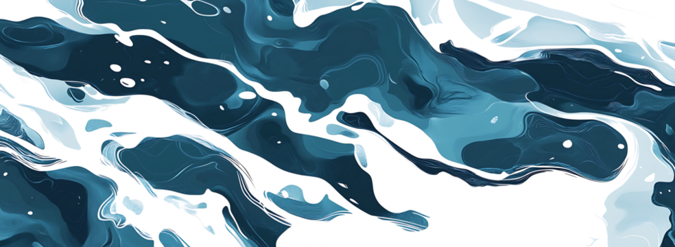 A flat vector graphic of white water ripples isolated on white background PNG.AI GENERATED