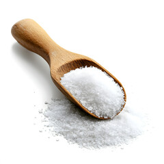 salt in a wooden spoon