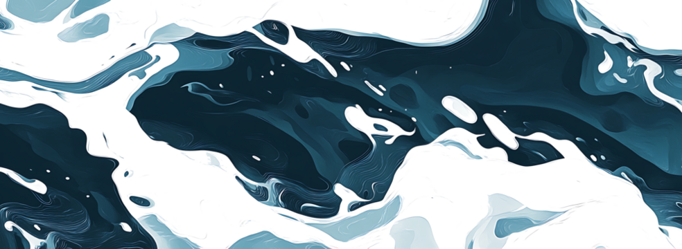 A flat vector graphic of white water ripples isolated on white background PNG.AI GENERATED