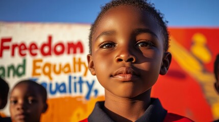 Vibrant Human Rights Day in South Africa Engaging Youth with Bold African Art and Cultural Education - Seasonal Celebration and Commercial Applications