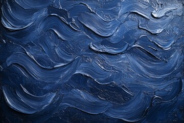 Obraz premium Smooth Abstract Navy Blue Texture with Gradient for Background Use