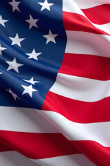 Waving american flag united states symbolic imagery outdoor close-up view national pride