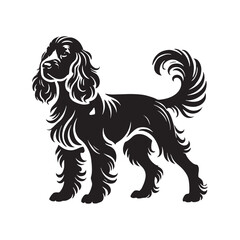 Bold Cocker Spaniel silhouette designed for contemporary use - Cocker Spaniel illustration - minimal Cocker Spaniel vector - dog silhouette
