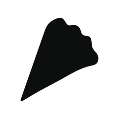 A beautifully simple vector silhouette of a natural seashell