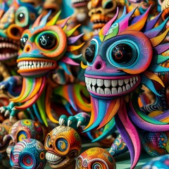 Mexican Alebrijes and mythical creatures