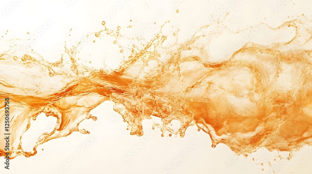 Aufkleber dramatic abstract art background with vibrant orange liquid splash powerful dynamic flow and explosi