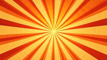 Obraz premium Vibrant Sunburst Background with Radiating Lines in Warm Tones