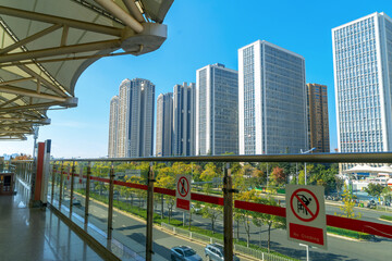 Obraz premium Modern urban street landscape, Kunming, China.