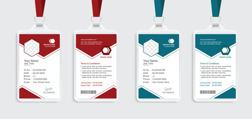 Professional Modern & Creative ID Card Design printable Template | Employee ID Card For Your Brand