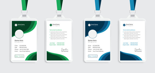 Professional Modern & Creative ID Card Design printable Template | Employee ID Card For Your Brand