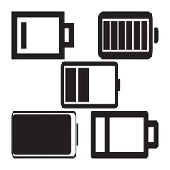 Low Battery, device, technology,battery vector design icon symbol set 