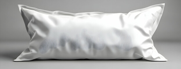 White pillow mockup, studio, gray background, design
