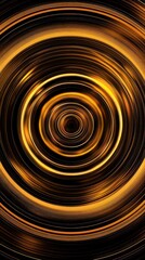 Golden Concentric Circles Abstract Art: A Visual Symphony of Geometric Forms