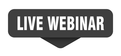 live webinar sticker. live webinar sign on transparent background