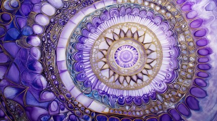 Captivating Purple Mandala Art with Intricate Details
