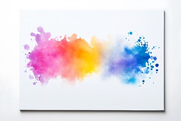 "Colorful Watercolor Splashes - Abstract Rainbow Paint Splatters & Fluid Art"Immerse yourself in a vibrant explosion of color with this dynamic watercolor art. Featuring energetic brushstrokes and exp
