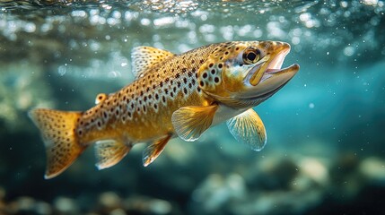 "Trout in the Crystal Streams of the Northern Wilds"