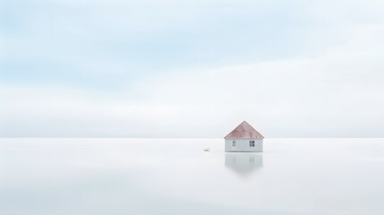 Elegant and minimal design featuring a floating  SOLD  sign against a clean white background symbolizing the successful sale of a residential property or home