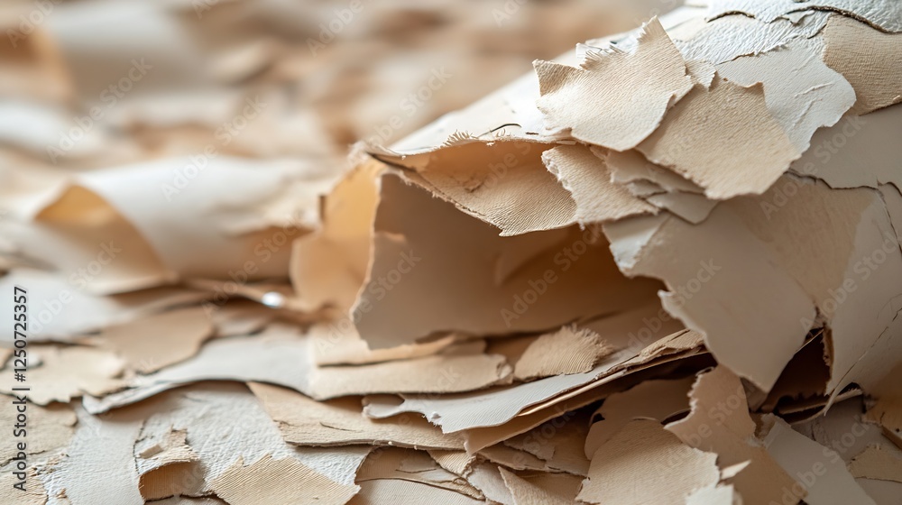 Aufkleber closeup of textured leather scraps showcasing natural patterns and colors : generative ai