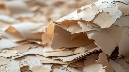 Closeup of textured leather scraps showcasing natural patterns and colors : Generative AI