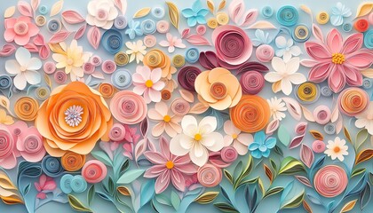 Fototapeta premium Wallpaper, Hintergrund - Blumen, Blüten. Floral. bunt