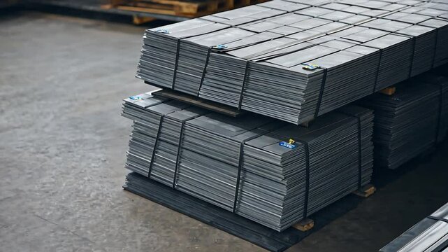 Steel sheet inspection, Quality control in metal fabrication warehouse