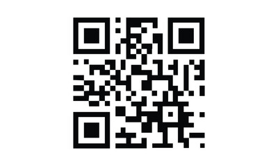 QR code vector icon. Sticker with barcode and QR code for marking brands. Easily editable