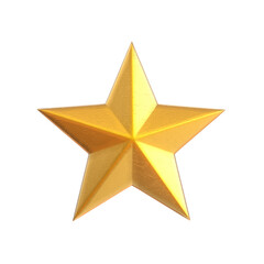 Obraz premium 3D illustration of star shape with transparent background