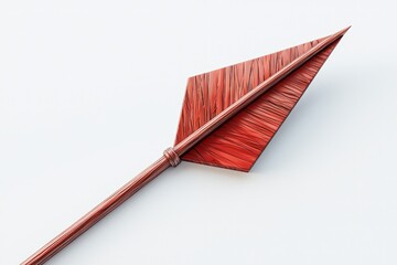 Minimalist arrow with smooth edges, against white background