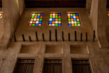Doha, Qatar - January 31, 2025: Historic building housing Falcon Souq in Doha, Qatar.