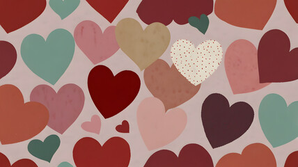 red hearts on a wooden background, valentine day&acute;s, ai generated