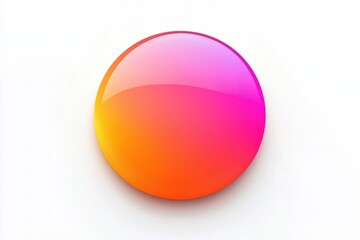 Fototapeta premium Radiant circle icon with soft gradients, against white background