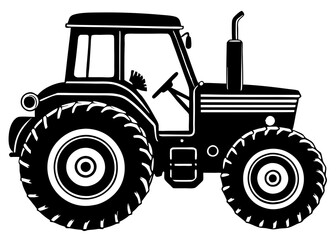 Tractor Silhouette Vector Illustration – Multiple Angles Design