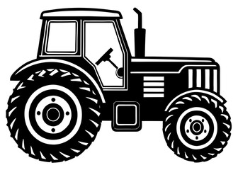 Tractor Silhouette Vector Illustration – Multiple Angles Design