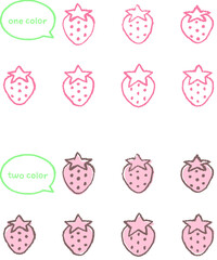 色鉛筆で描いた果物_苺