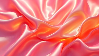 Obraz premium Elegant Pink Silk Fabric Flowing with Light and Shadow