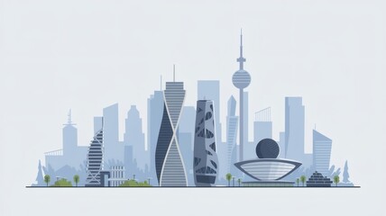 Obraz premium new York city skyline modern design